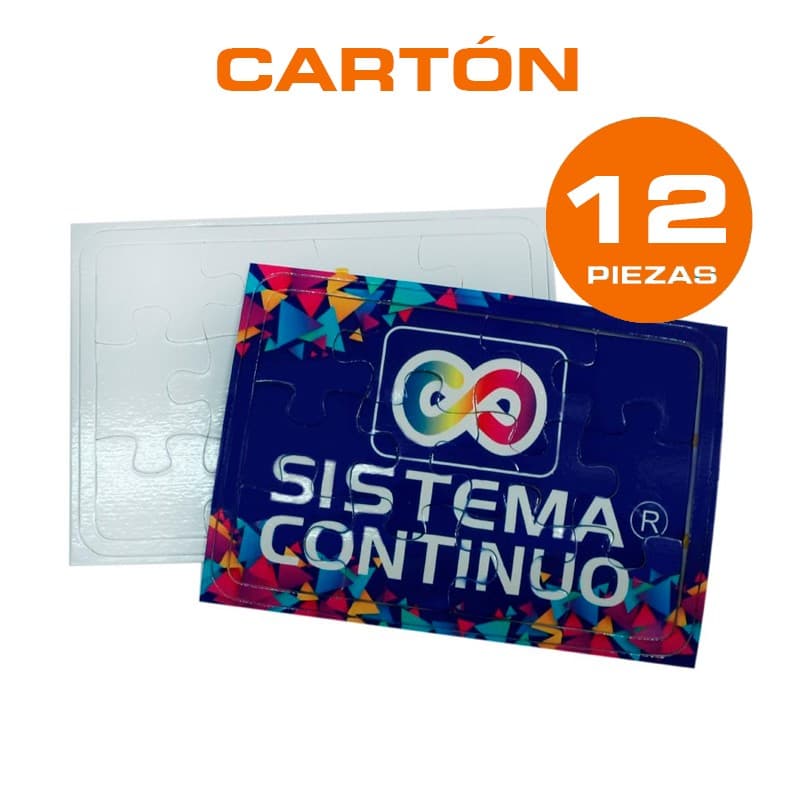 Rompecabezas sublimable de cartón 12 piezas blanco brillante x 10 unidades